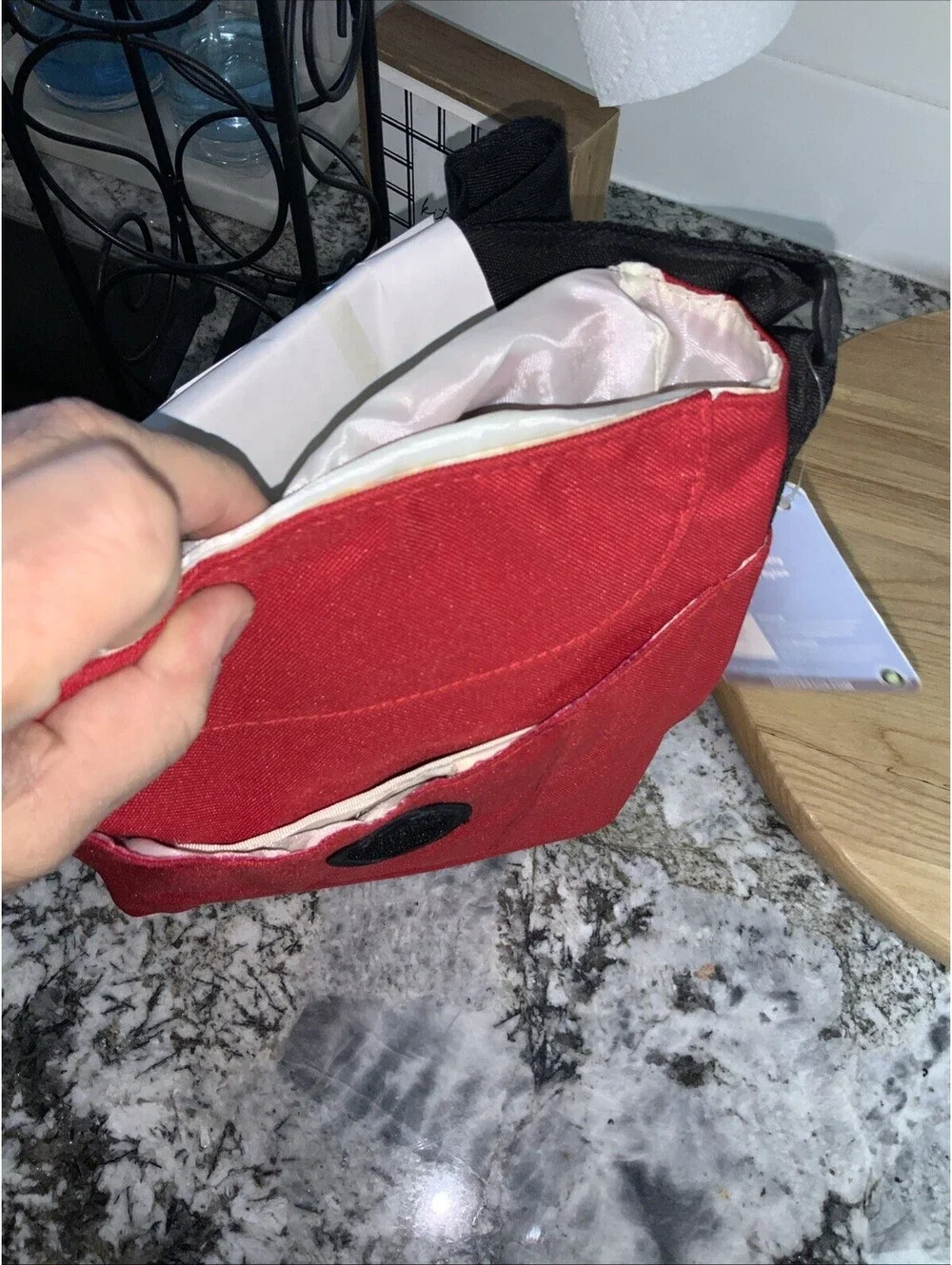 New Hugger Red Crossbody Bag  12x9x2